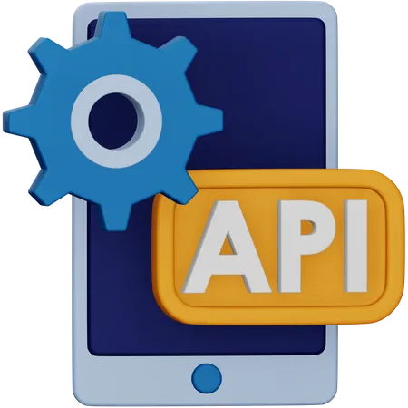 API pour smartphone  3D Icon