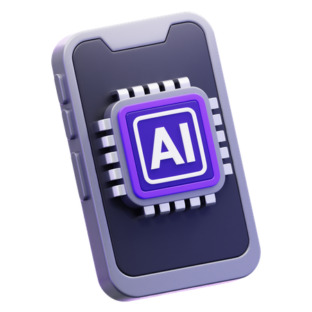 スマートフォン人工知能  3D Icon