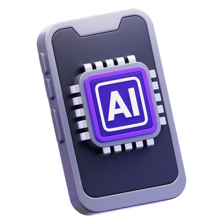 Smartphone Artificial Intelligence  3D Icon
