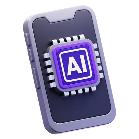 Smartphone Artificial Intelligence  3D Icon