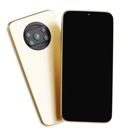 Smartphone avec cinq caméras  3D Icon