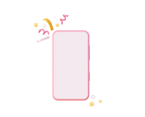 Smartphone avec écran blanc  3D Icon