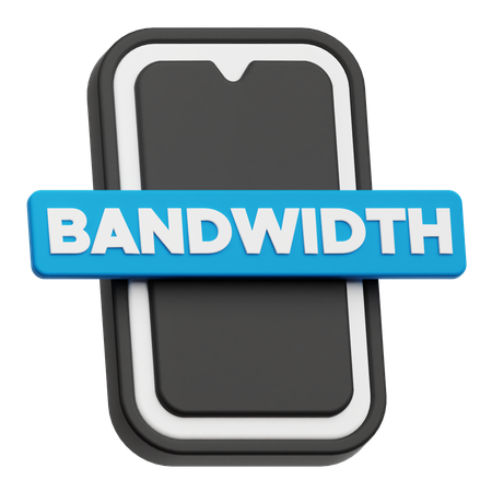 Smartphone Bandwidth  3D Icon