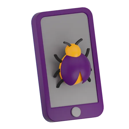 Smartphone Bug  3D Icon