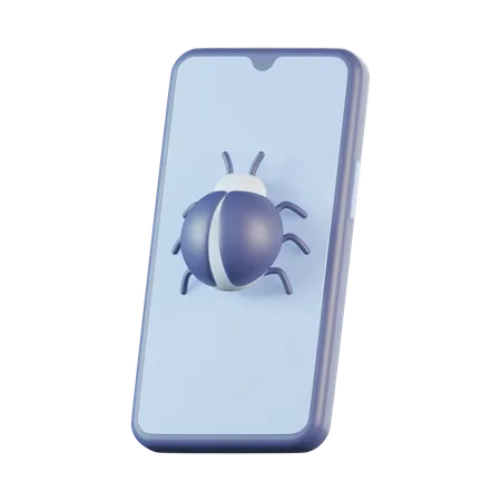 Smartphone Bug  3D Icon