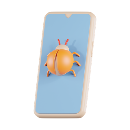Smartphone Bug  3D Icon