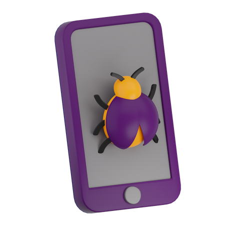 Smartphone Bug  3D Icon