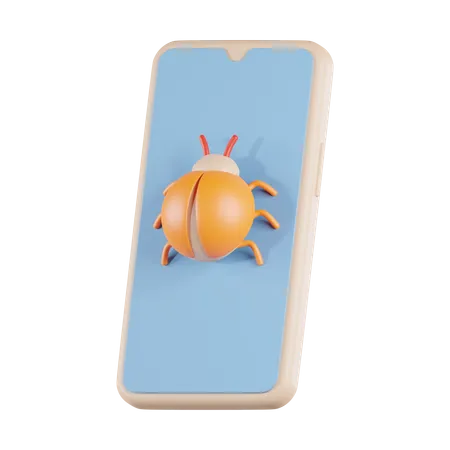 Smartphone Bug  3D Icon