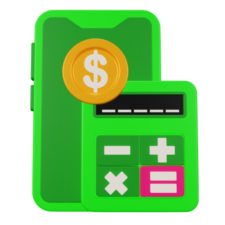 Smartphone Calculator  3D Icon
