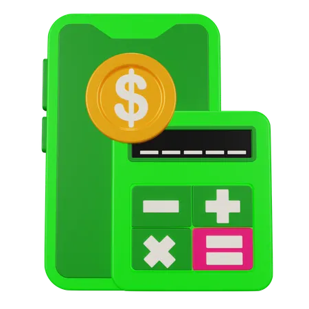 Smartphone Calculator  3D Icon