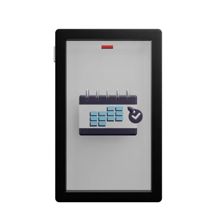 Smartphone Calendar  3D Icon