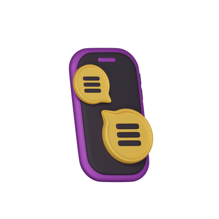 Smartphone Chat  3D Icon