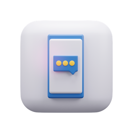 Smartphone Chatting  3D Icon