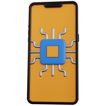 Smartphone Chip  3D Icon