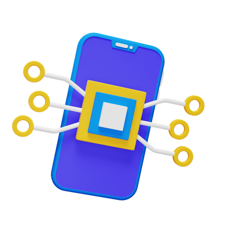 Smartphone Chip 3D Icon