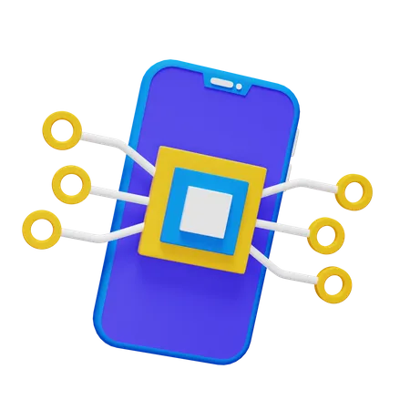 Smartphone Chip  3D Icon