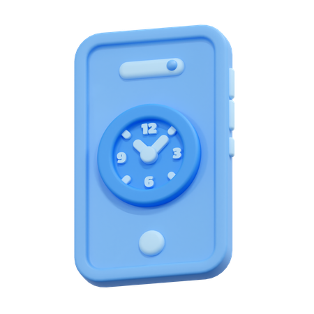Smartphone clock  3D Icon