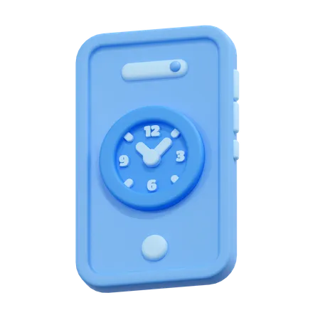 Smartphone clock  3D Icon