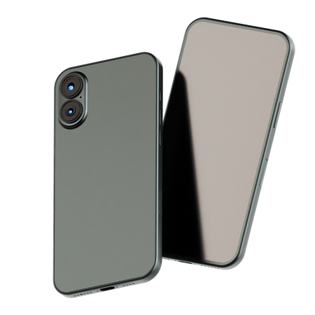 Smartphone com câmera de duas lentes  3D Icon