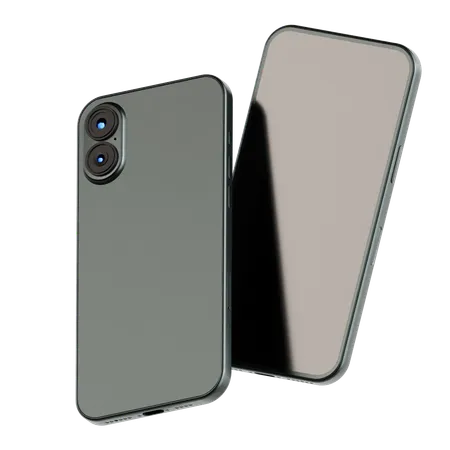 Smartphone com câmera de duas lentes  3D Icon