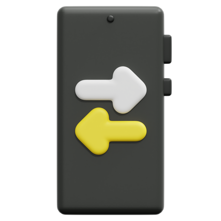 Smartphone Data Transfer 3D Icon