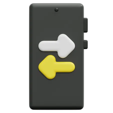 Smartphone-Datenübertragung  3D Icon