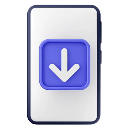 Smartphone Download  3D Icon