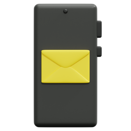 E-Mail auf dem Smartphone  3D Icon