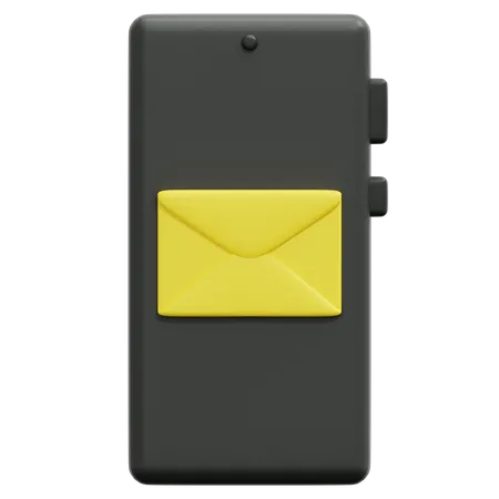 E-Mail auf dem Smartphone  3D Icon