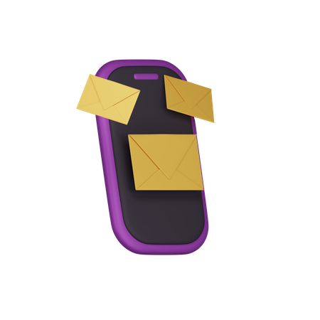 Smartphone Email  3D Icon