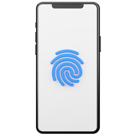 Smartphone-Fingerabdruck  3D Icon