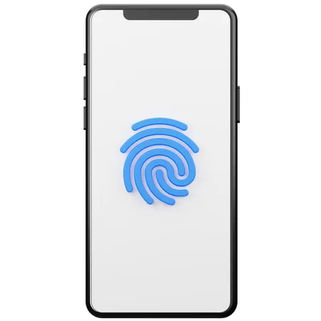 Smartphone-Fingerabdruck  3D Icon