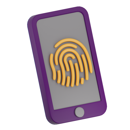 Smartphone Fingerprint  3D Icon