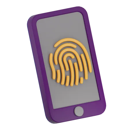 Smartphone Fingerprint  3D Icon