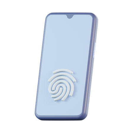 Smartphone Fingerprint  3D Icon