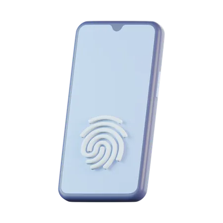 Smartphone Fingerprint  3D Icon