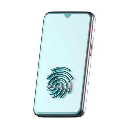 Smartphone Fingerprint  3D Icon