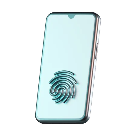 Smartphone Fingerprint  3D Icon