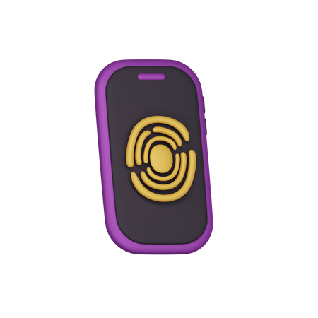 Smartphone Fingerprint  3D Icon