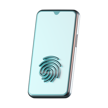 Smartphone Fingerprint  3D Icon