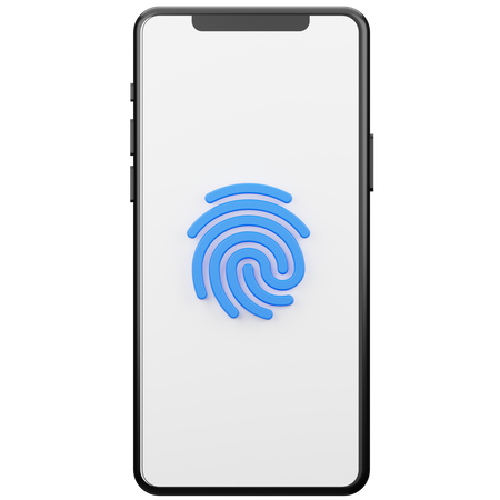 Smartphone Fingerprint  3D Icon