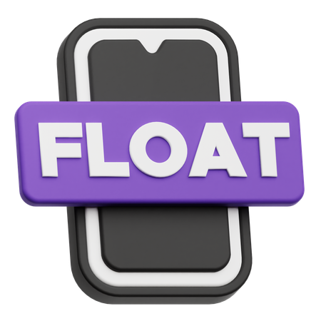 Smartphone Float  3D Icon