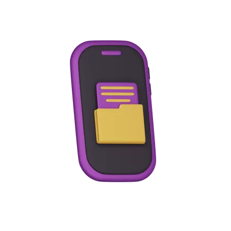 Smartphone Folder  3D Icon