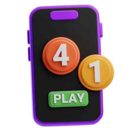 Smartphone gambling game  3D Icon