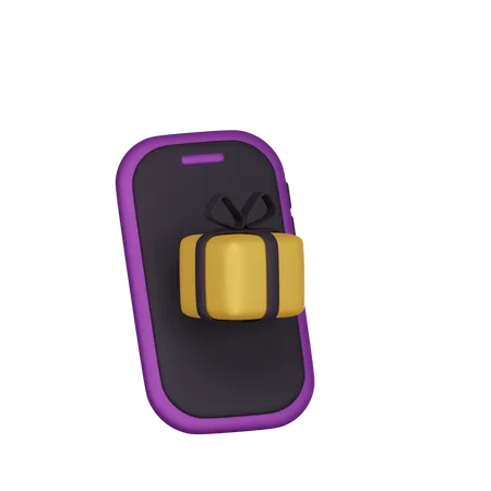 Smartphone Giftbox  3D Icon