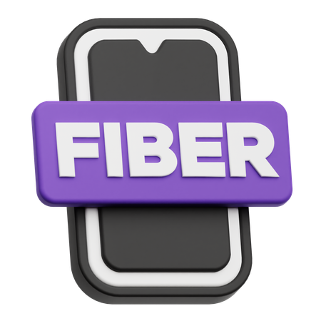 Smartphone-Glasfaser 3D Icon