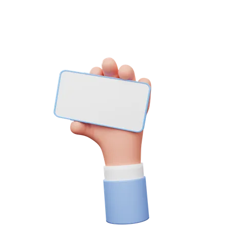 Smartphone mit Handbewegung  3D Illustration
