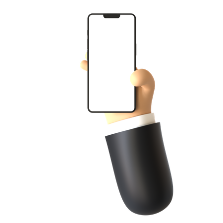 Smartphone mit Handbewegung  3D Illustration