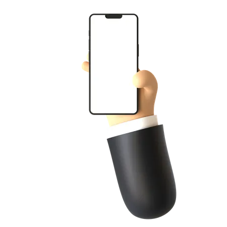 Smartphone Holding Hand Gesture  3D Illustration