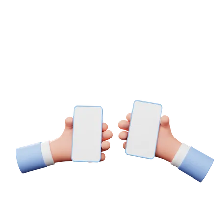 Smartphone Holding Hand Gesture  3D Illustration